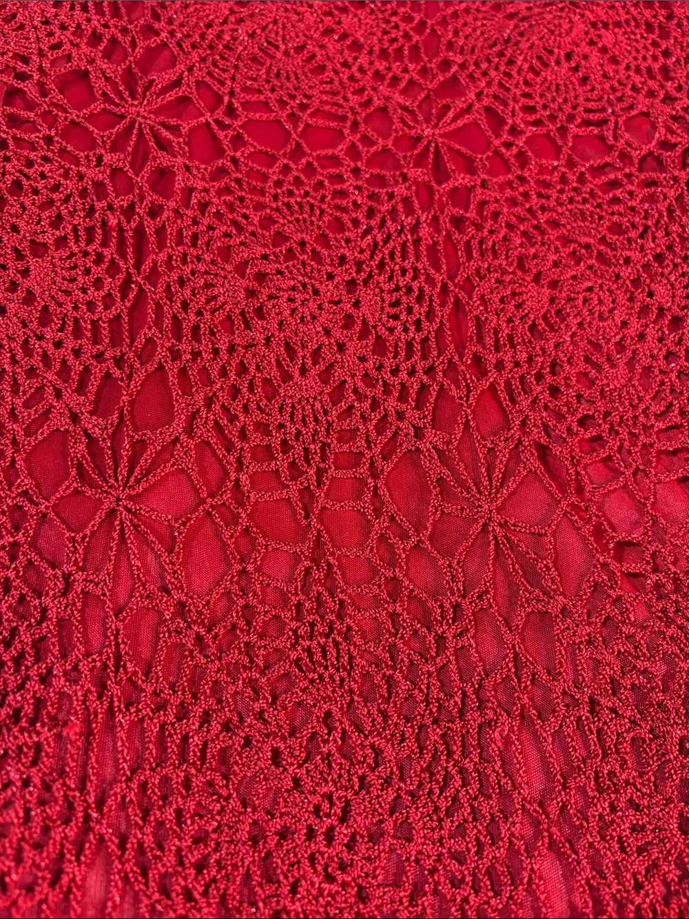 Dress barn Women’s Crochet Top - Red sparkly Medium - Picture 13 of 13